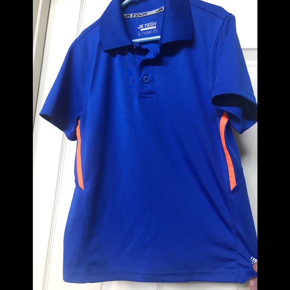 Blue dry fit polo style shirt